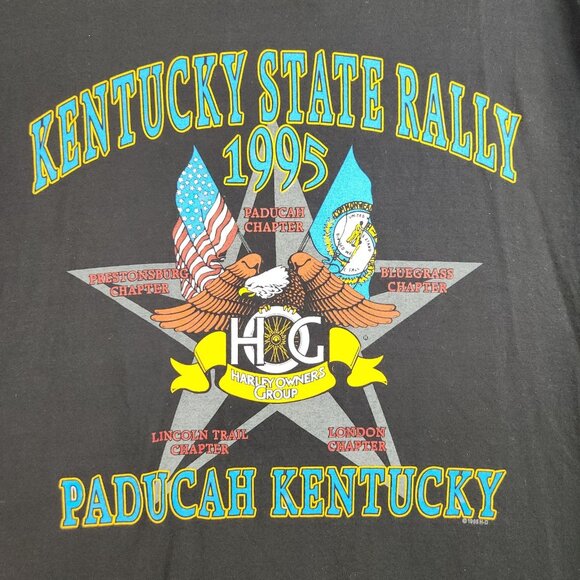 Vintage Harley Davidson Shirt Extra Large 90s KY State Rally Single Stitch 1995 - Picture 3 of 15